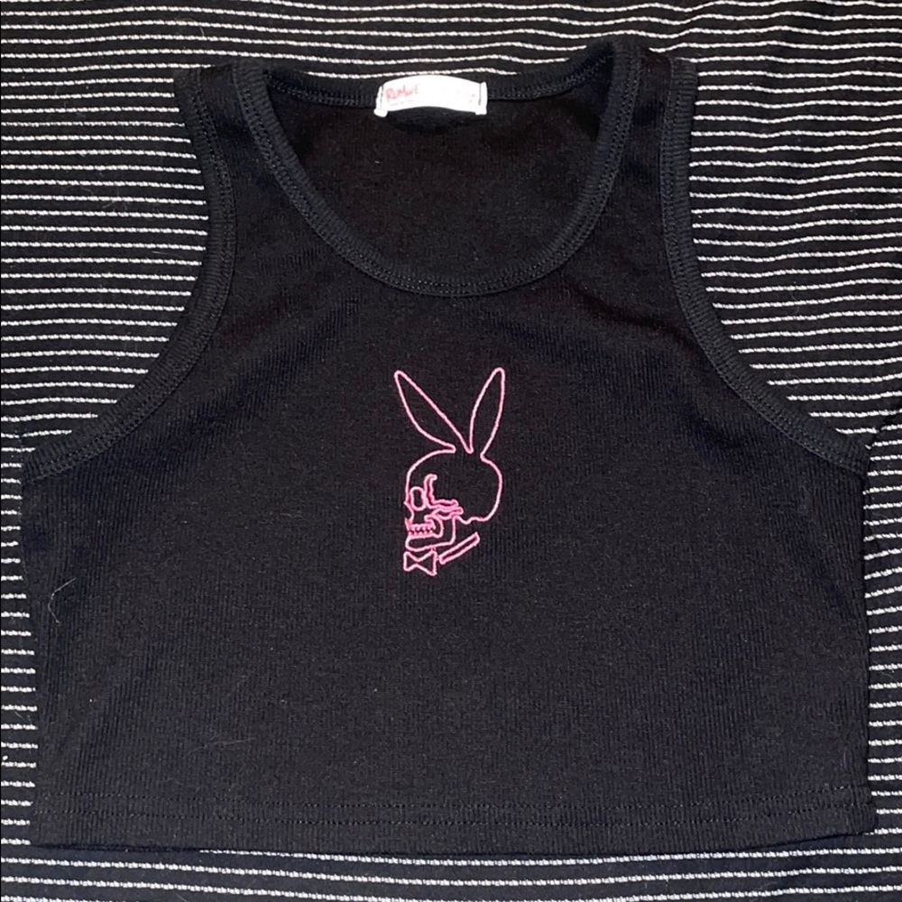 playboy skull tank top